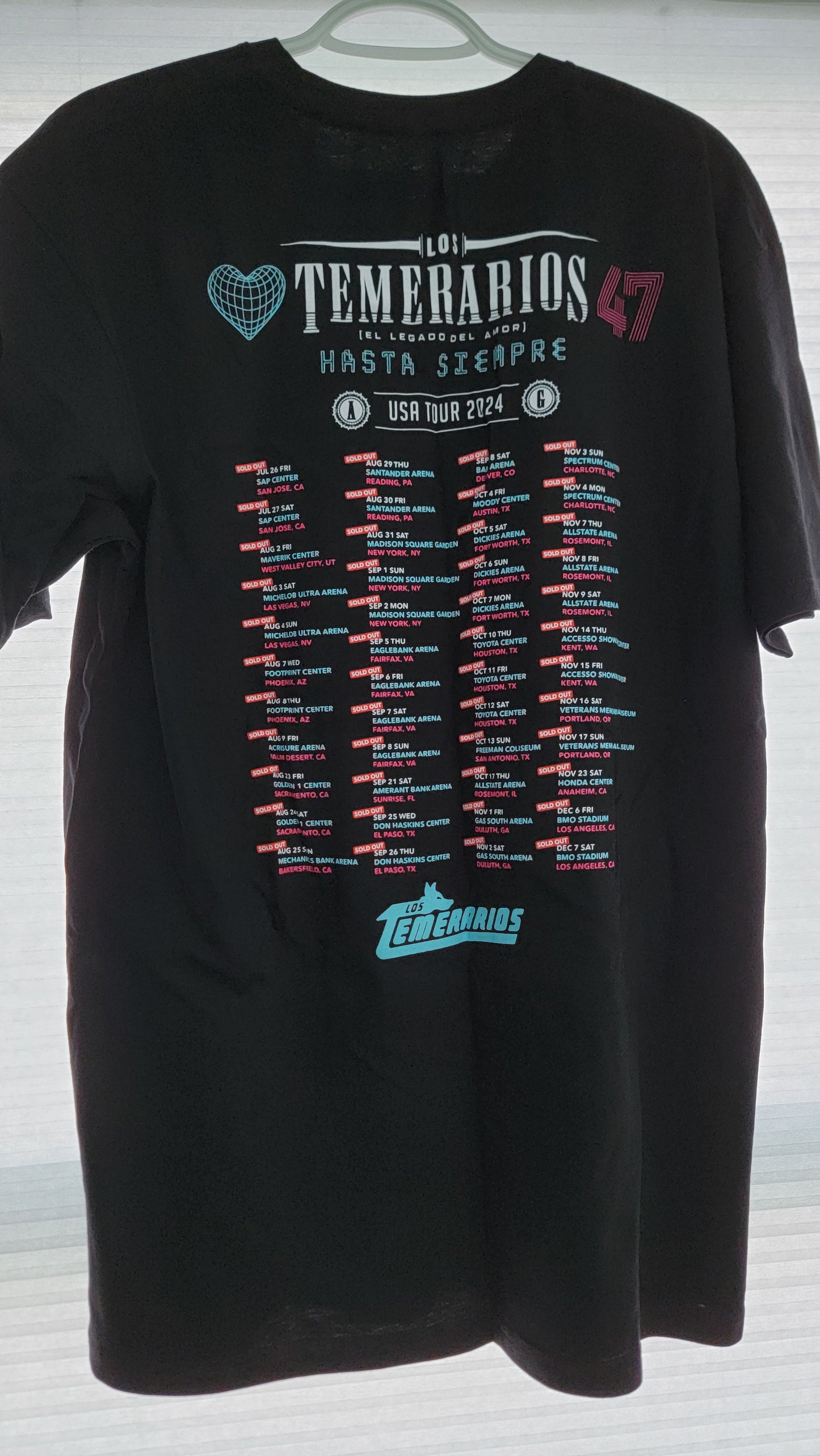 Los Temerarios Shirt (Hasta Siempre Tour 2024)